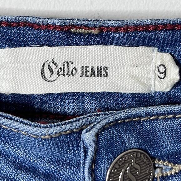 Cello Women's Skinny Jeans 9 Distressed Raw Cuffed Hem Blue Medium Wash Stretch - Picture 5 of 7